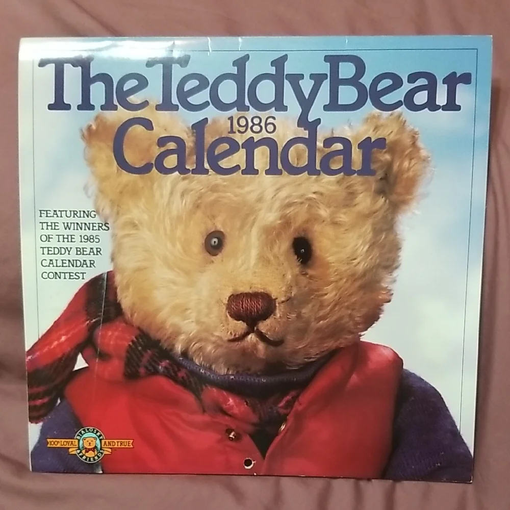 Vintage 1986 Teddy Bear Calendar